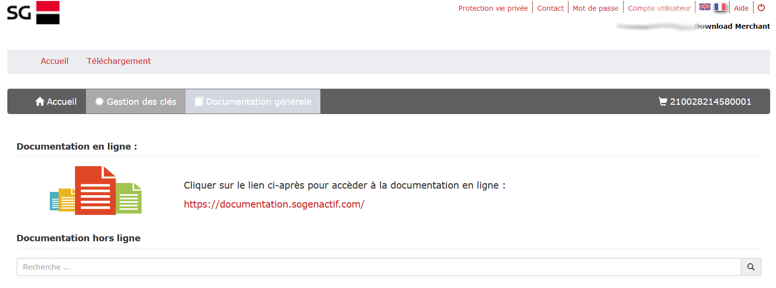 Capture d'écran de la page "Documentation générale"